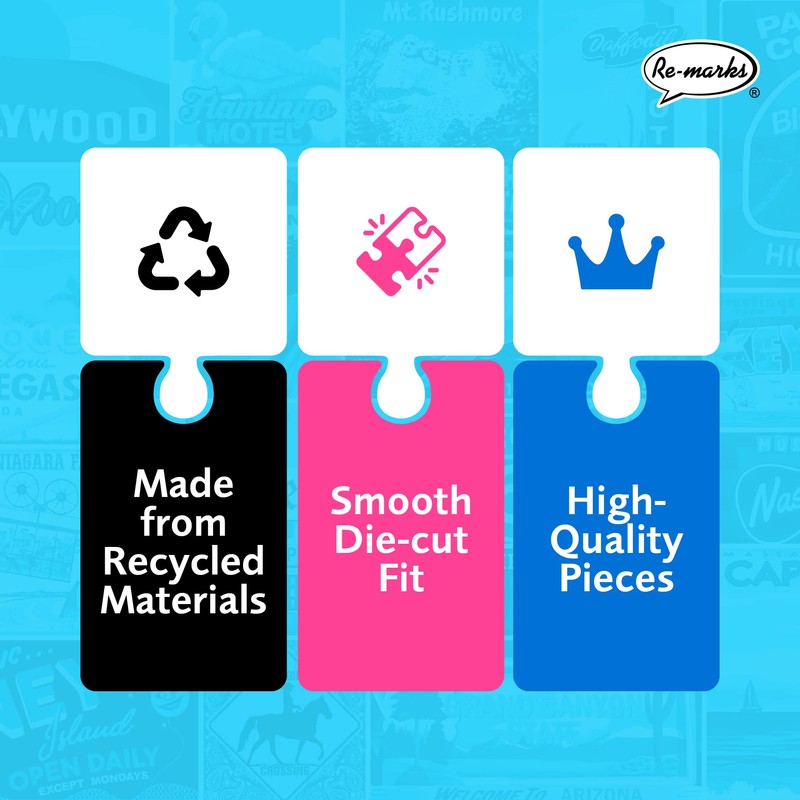 Re-marks Road Trip clásico Signs Rompecabezas de 500 piezas para