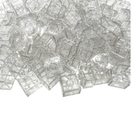 Minizfigs 2x2 Transparent Clear Classic Building Toy Bricks, 300 PCS - Bulk STEM and Construction Blocks for Boys Girls, Ages 3+ Creative Educational City Compatible with Major Brands