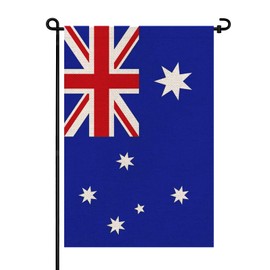 Pretty_jessie Australia Flag Australian Garden Flags 12x18 Double-Sided Small Burlap Yard Flag Decorations for Outdoors(Australia)
