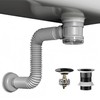 Bathroom Sink Drain Kit with Flexible Expandable Pipe: Odor-Free &