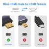 Duttek HDMI to Mini HDMI 8K Adapter(2 Pack),Down Angle Mini
