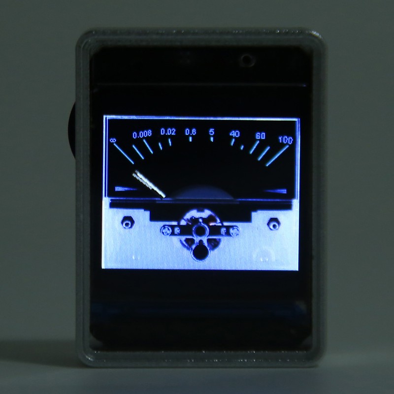 VU Meter Aluminium Alloy Shell 1.3 Inch Display Voice Activated