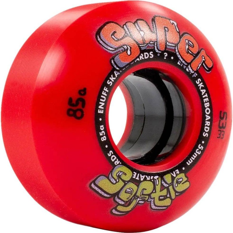 ENUFF Super Softie Wheels Wheels, Adults Unisex, Red (Red), 53