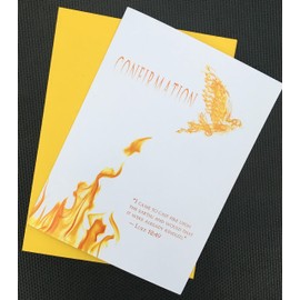 Confirmation Set of 5 Dove Of Fire Greeting Cards