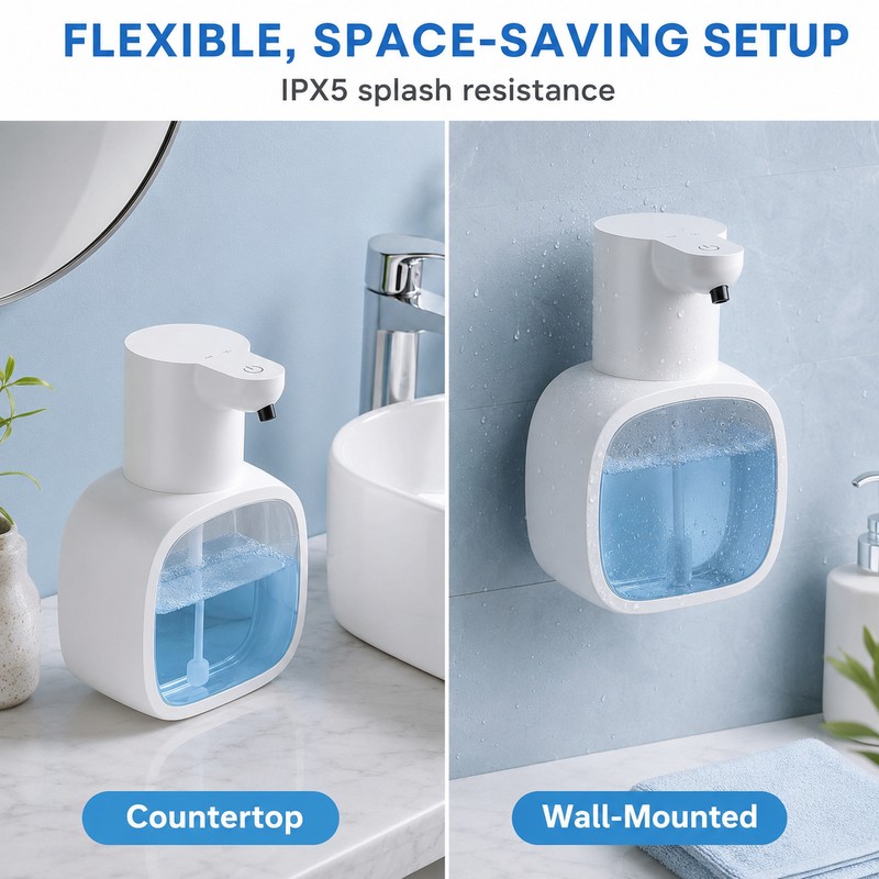 500ml Wall Mounted Automatic Foam Soap Dispenser Rechargeable Touchless Sensor