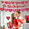 Stcomart Pre-Strung Glitter Will You Be My Girlfriend Banner for