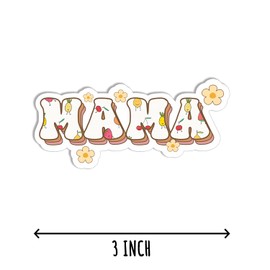 3Pcs Mama with Flower Sticker - Mothers Day Sticker - Mommy Sticker - Gift for Mother - Sticker for Laptop - Computer - Phone - Water Bottle
