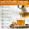 FreshDrinkUS, Premium 135 Turmeric Cinnamon Tea Bags, 100% Natural, Blend