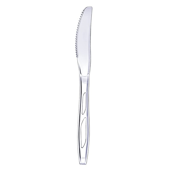 [50 Count] Premium Heavyweight Disposable Clear Plastic Knives