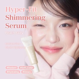 Feev Suero Iluminador Hyper-Fit (10 G) | Brillo Natural | 60% De Esencia Humectante | Iluminador Líquido | Vegano | K-Beauty (Peach Fairy, 0,35 Onzas)
