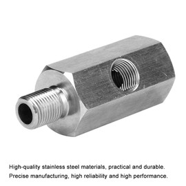 Oil Pressure Gauge 1/8, Oil Pressure Sensor Tee, BSPP BSP T-Piece Adapter, Oil Pressure Sensor Pressure Gauge Adapter 1/8 Inch NPT Female BSPP BSP Male and Female Tee for Oil Pressure Switch