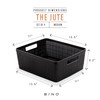 BINO | Woven Plastic Basket | Medium (Black), 4-Pack |