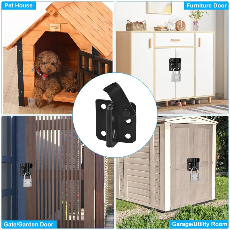 ZMDMAH Door Bolt Lockable Stainless Steel Latch Small Deadbolt Lock