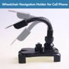Wheelchair Navigation Holder for Cell Phone, 360°Adjustable Mobile Phone Bracket