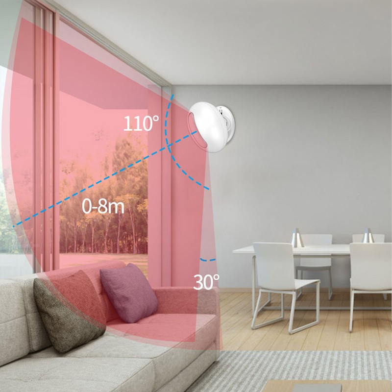 Wireless Curtain Motion Detector Wide Coverage Smart Curtain PIR Sensor