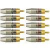 CESS RCA Plug Solder Gold Audio Video Connectors (10 Pack)