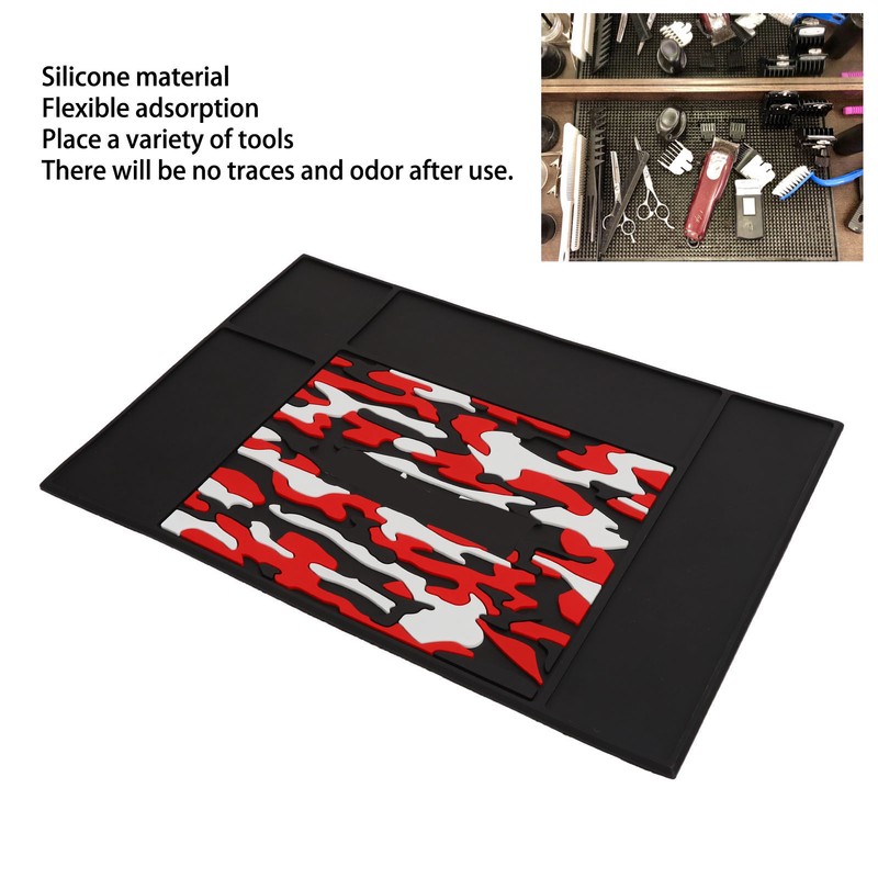 Barber Mats Slip Resistant Salon Barber Station Organizer Pad Flexible