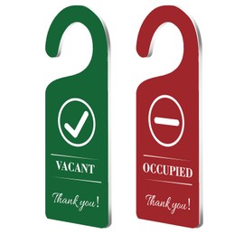 CHGCRAFT 2Pack Vacant Occupied Door Hanger Sign Engraved Acrylic Door Sign Hanger for Home Office Restroom Conference Hotels Hospital