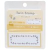 [Hanko] Twin Stamp/Botanical Kamio Japan Stamp Notebook Decor Penetrating Stamp