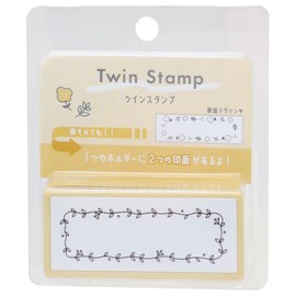 [Hanko] Twin Stamp/Botanical Kamio Japan Stamp Notebook Decor Penetrating Stamp Cute Goods Mail Order
