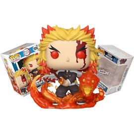 Funko Premium Size Kyojuro Rengoku 9th Form with Flame Dragon and Sword + Pop Protector: Demon Slayer Pop! Animation Vinyl Figure (Gift Set Bundled with ToyBop Brand Box Protector Collector Case)
