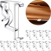 Valance Clips, 2 Inch Clear Blind Clips for Wood or