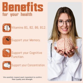 Health Dose Brain Dose 60 Capsules Mental Clarity & Natural Energy Pack of 3