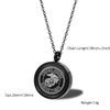 Stainless Steel Black Marine Corps Cremation Jewelry Memorial Keepsake Ashes
