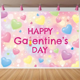 Happy Galentine's Day Backdrop Galentines Day Background Galentines Day Party Decorations Banner Girls Ladies Valentines Day Party Supplies Photo Booth Props (7x5FT（210x150cm）)
