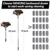 Extendable Ostrich Feather Duster 26"-79", Real Fluffy Ostrich Feather Duster,