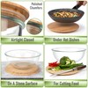dokaworld Glass Mixing Bowls Bamboo Lids - Lids are compatible