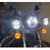SINLIRU Chrome Passing Lights Assembly 4.5inch Motorcycle LED Driving Fog