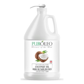 PUROLEO Fractionated Coconut Oil 32 Fl Oz/946 ML (Packed In Canada) 100% Natural and odorless Moisturizer & Carrier Oil l Hair Skin Body, Aromatherapy, Massage, Makeup Remover