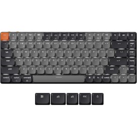 Keychron K3 QMK Ultra-Slim Wireless Mechanical Gaming Keyboard, 75% Layout with Banana Switch, White LED Backlight Rechargeable Wired Bluetooth Professional Office Keyboard for Mac/Windows, Version 3