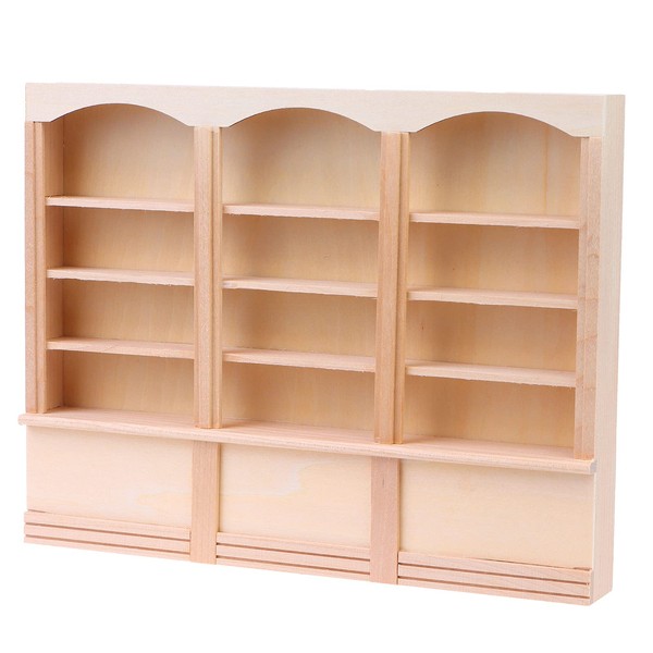 Yiphates 1:12 Dollhouse Mini Bookcase Display Shelf Bookshelf Locker Doll