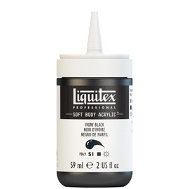 Liquitex Professional Soft Body Acrylic Paint 2-oz bottle, Ivory Black