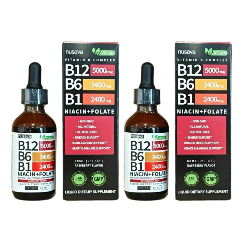 Nusava - 2x Nusava Vitamina B12,b6 Y B1 Gotas Líquidas