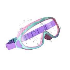 UYGTHI Kids Swimming Goggles, Anti Fog Watertight Kids Goggles Ages 6-14, Large Lens Comfortable Swim Goggles for Pool, Water Park and Swim Parties