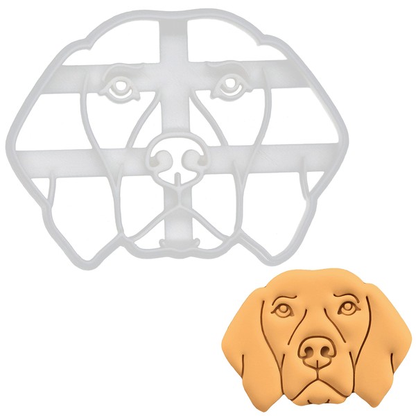 Short Haired Hungarian Pointer Dog Face Cookie Cutter (Vizsla) 1