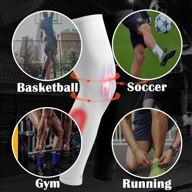 smilixin 2 Pairs Leg Sleeves,Full Leg Compression Sleeve for Men