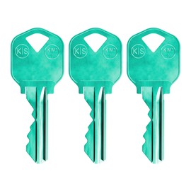 KeySmart AirKey, Aluminum SC1 Key Blanks, 75% Lighter, 2X Stronger Than Brass Bulk Keys, Durable and Scratch-Free, SC1 Set (3 Pack, Turquoise Green)