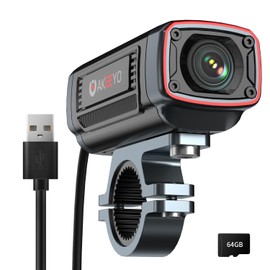 AKEEYO AKY-710S Motorcycle Camera 4K 28fps, 2K 55fps, Wide-Angle 142°, IP67, 5MP, Loop & Emergency Recording, Parking Monitor, Motorcycle Bike,Outdoor Sports, Rechargeable, 64GB Card Included