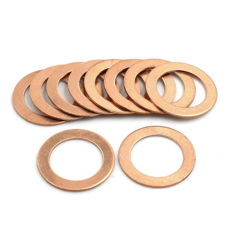 sourcing map Pack of 10 Rings for Car Copper Washer