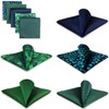 Shlax&Wing 5 Pieces Assorted Mens Pocket Square Handkerchiefs Set Lot,