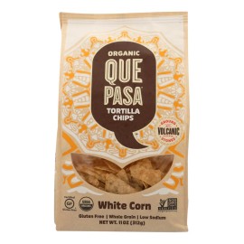 UD_Que Pasa White Tortilla Chips Case 6-11 Oz Spicy Flavor Fried Grain Snacks Popcorn Noodles Corn Potato Soft Texture Box