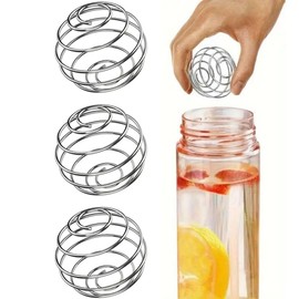 QEDBOJE 3pcs Stainless Mixing Ball Ball Protein Mixer Shaker Bottle Cup Wire Whisk