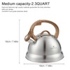 Creative Home 2.3 Qt. Stainless Steel Whistling Tea Kettle Teapot
