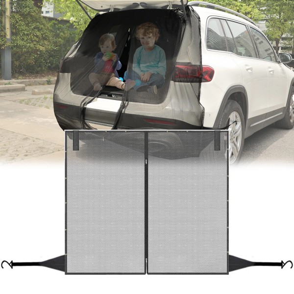 Unbranded Car Black Tailgate Anti-bugs Mesh Screen Mosquito Net SUV