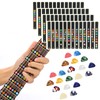 4 Sheets Guitar Fretboard Stickers, Color Coded Note Decals Frets