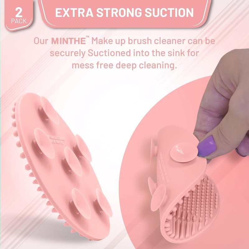 MINTHE™ Makeup Brush Cleaner Mat | 2 Pack | Silicone